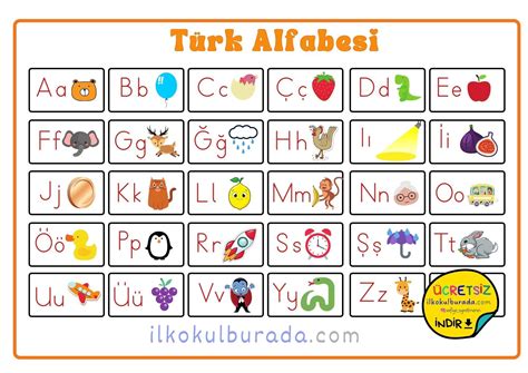 2 sınıf türkçe alfabe